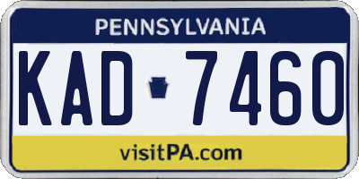 PA license plate KAD7460