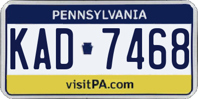 PA license plate KAD7468