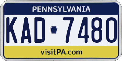 PA license plate KAD7480