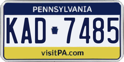 PA license plate KAD7485