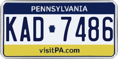 PA license plate KAD7486