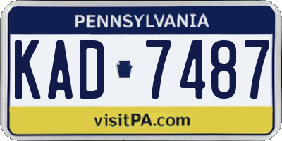 PA license plate KAD7487