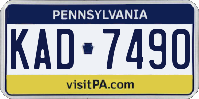 PA license plate KAD7490