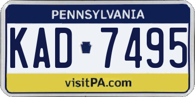 PA license plate KAD7495