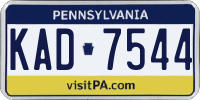 PA license plate KAD7544