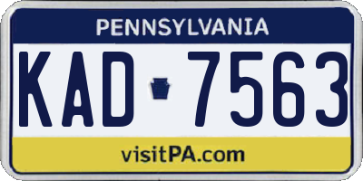 PA license plate KAD7563