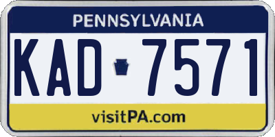 PA license plate KAD7571