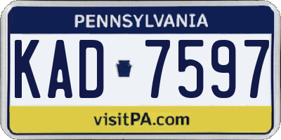 PA license plate KAD7597