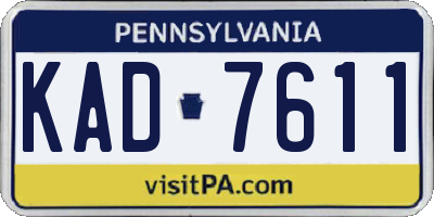 PA license plate KAD7611