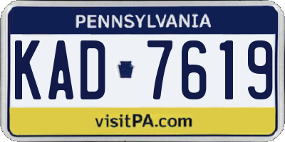 PA license plate KAD7619