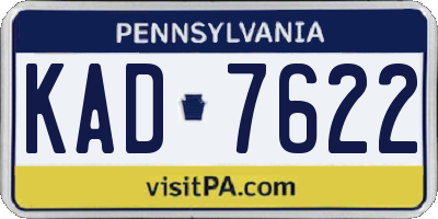 PA license plate KAD7622