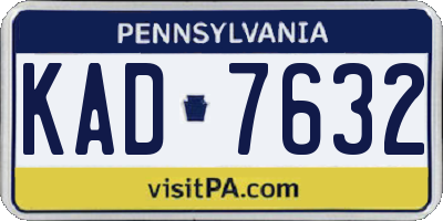 PA license plate KAD7632