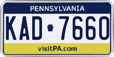 PA license plate KAD7660