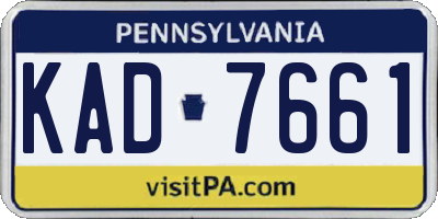 PA license plate KAD7661