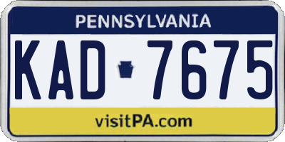 PA license plate KAD7675