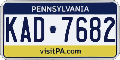 PA license plate KAD7682
