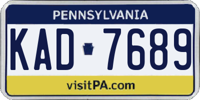 PA license plate KAD7689