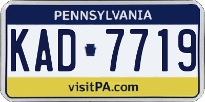 PA license plate KAD7719