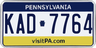 PA license plate KAD7764
