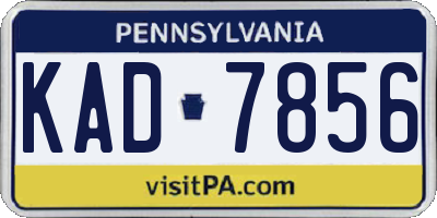 PA license plate KAD7856