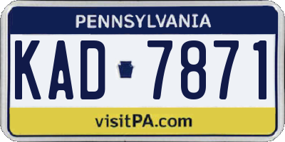 PA license plate KAD7871