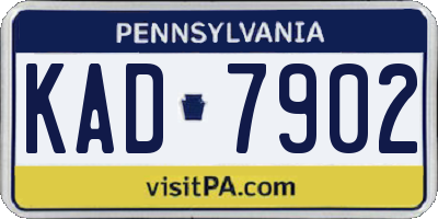PA license plate KAD7902