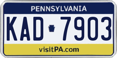 PA license plate KAD7903