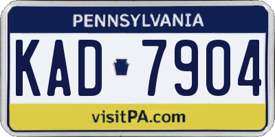 PA license plate KAD7904