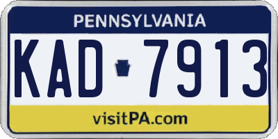 PA license plate KAD7913