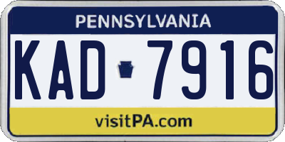 PA license plate KAD7916