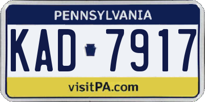 PA license plate KAD7917