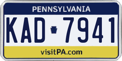 PA license plate KAD7941