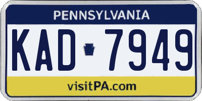 PA license plate KAD7949