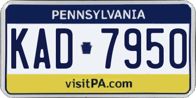 PA license plate KAD7950
