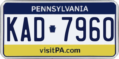 PA license plate KAD7960