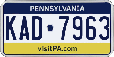 PA license plate KAD7963