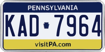 PA license plate KAD7964
