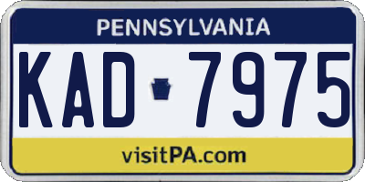 PA license plate KAD7975