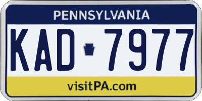 PA license plate KAD7977