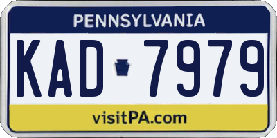 PA license plate KAD7979