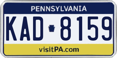 PA license plate KAD8159