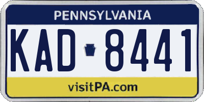 PA license plate KAD8441