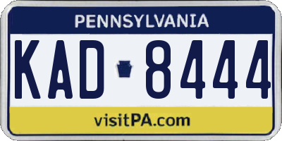 PA license plate KAD8444