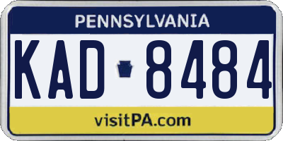 PA license plate KAD8484