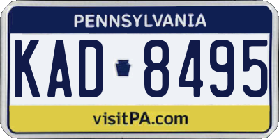 PA license plate KAD8495