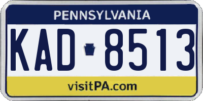 PA license plate KAD8513