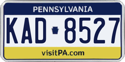PA license plate KAD8527