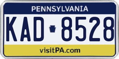 PA license plate KAD8528