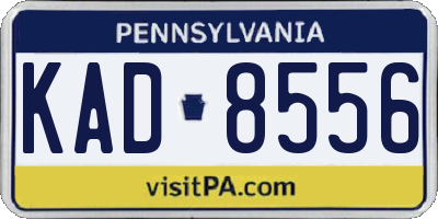 PA license plate KAD8556