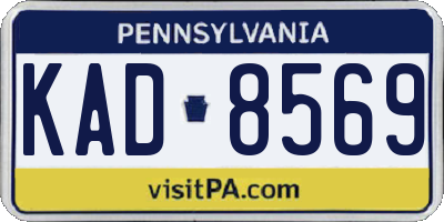 PA license plate KAD8569
